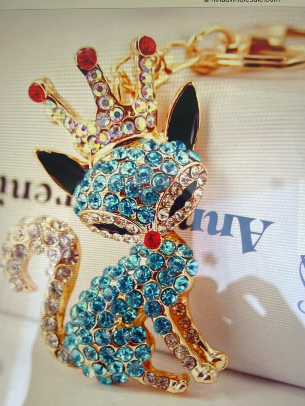 Crystal Fox Keychain - Picture 2 of 3